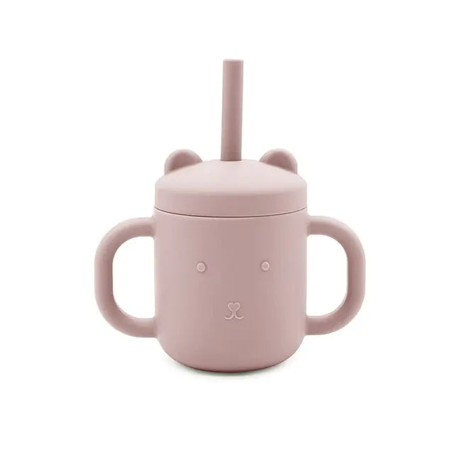 Children Portable Binaural Cup Straw Cup