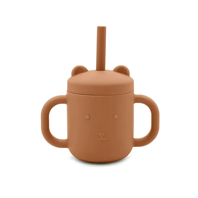 Children Portable Binaural Cup Straw Cup