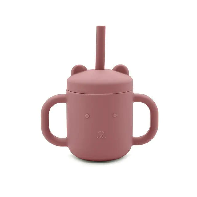 Children Portable Binaural Cup Straw Cup