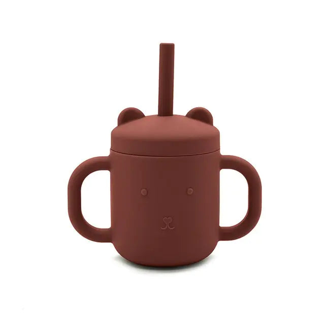 Children Portable Binaural Cup Straw Cup