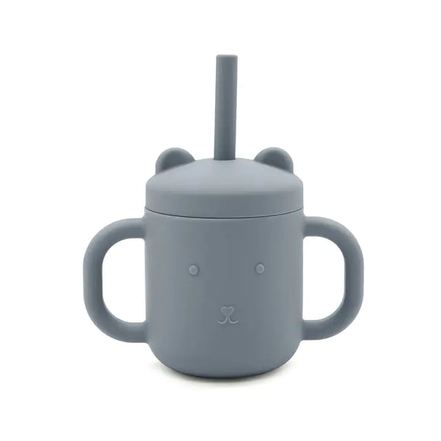 Children Portable Binaural Cup Straw Cup