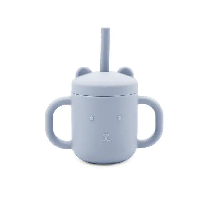 Children Portable Binaural Cup Straw Cup