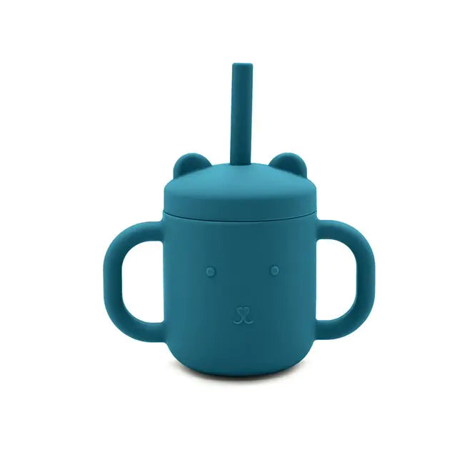 Children Portable Binaural Cup Straw Cup