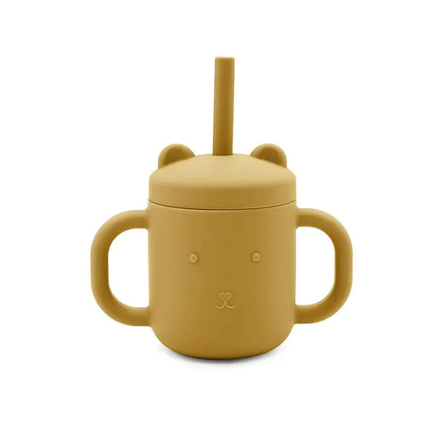 Children Portable Binaural Cup Straw Cup